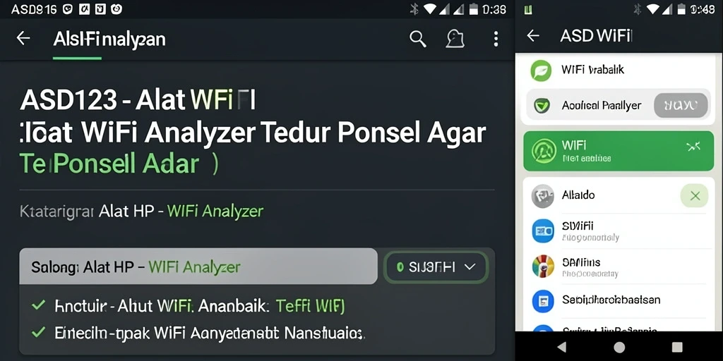 Tampilan antarmuka utama ASD123 dengan fungsi WiFi Analyzer yang lengkap.