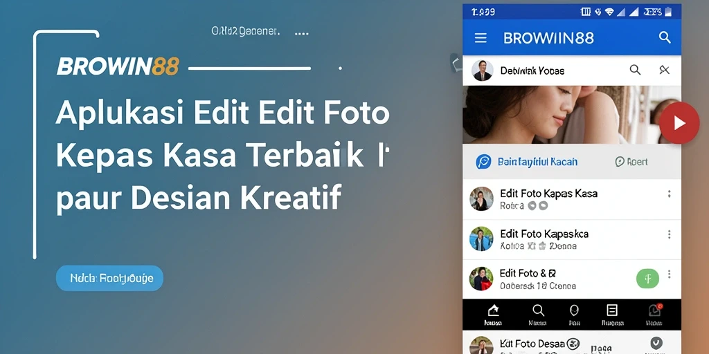 Antarmuka bersih dan fungsi intuitif BROWIN88 untuk Edit Foto Kertas Kaca.