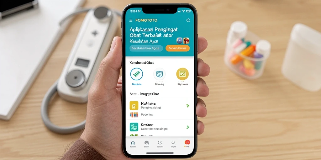 Tampilan antarmuka aplikasi FOMOTOTO yang sederhana dan informatif.