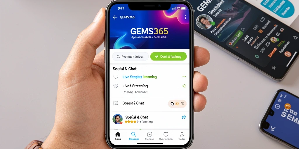 Tangkapan layar antarmuka utama GEMS365 saat Live Streaming.