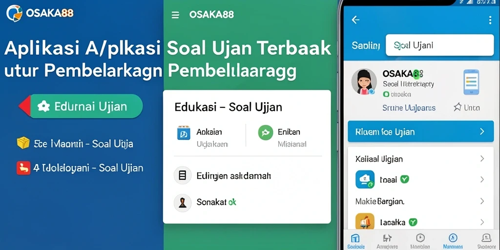 Antarmuka aplikasi OSAKA88 yang mudah digunakan untuk Soal Ujian.