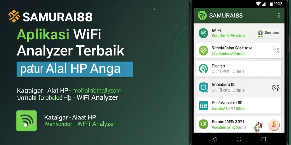 Tampilan antarmuka aplikasi SAMURAI88 sebagai WiFi Analyzer.