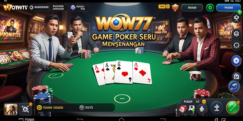Tampilan antarmuka WOW77 yang menarik dan fungsional.